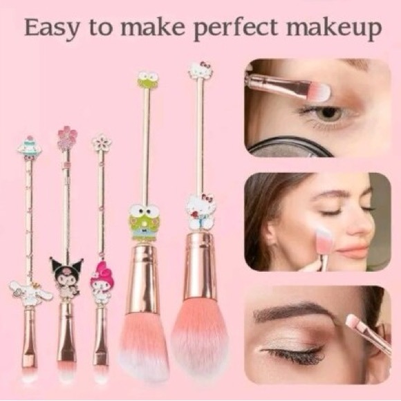 Sanrio Other - Sanrio Character Makeup Brush Set - Pink and Gold